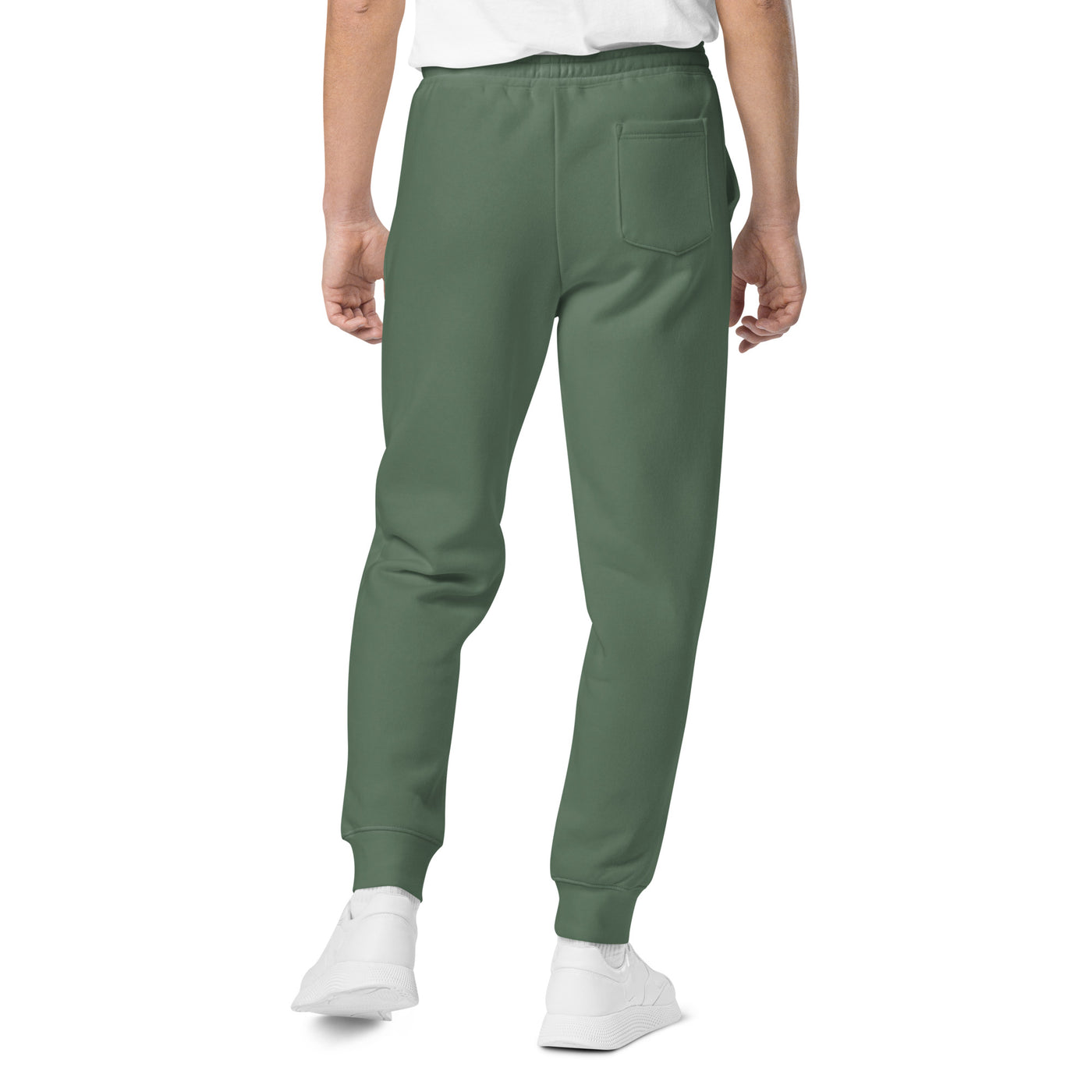 GS GRY/KIWI Emb Branded Un-Basic LUXE Unisex Pigment-Dyed Joggers