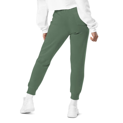 GS BLK Emb Branded Un-Basic LUXE Unisex Pigment Dyed Joggers