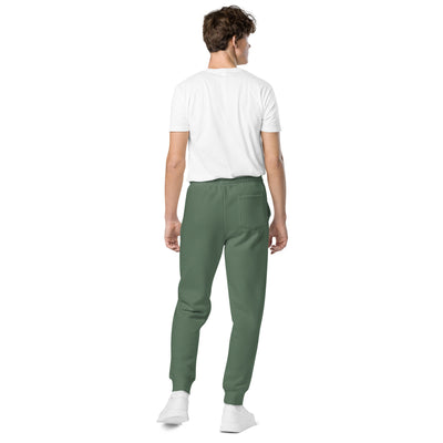 GS WHT Emb Branded Un-Basic LUXE Unisex Pigment-Dyed Joggers