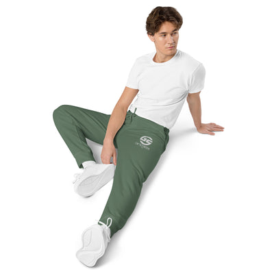 GS WHT Emb Branded Un-Basic LUXE Unisex Pigment-Dyed Joggers