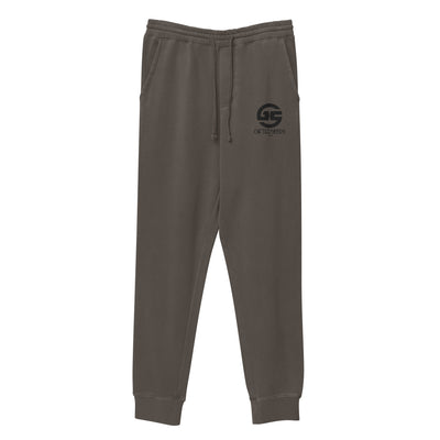 GS BLK Emb Branded Un-Basic LUXE Unisex Pigment Dyed Joggers