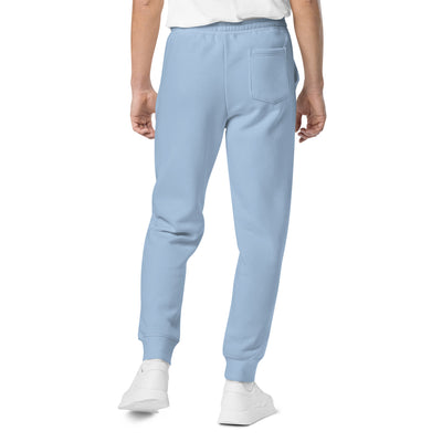 GS GRY/KIWI Emb Branded Un-Basic LUXE Unisex Pigment-Dyed Joggers