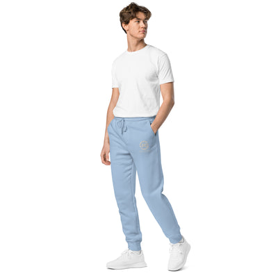 GS WHT Emb Branded Un-Basic LUXE Unisex Pigment-Dyed Joggers