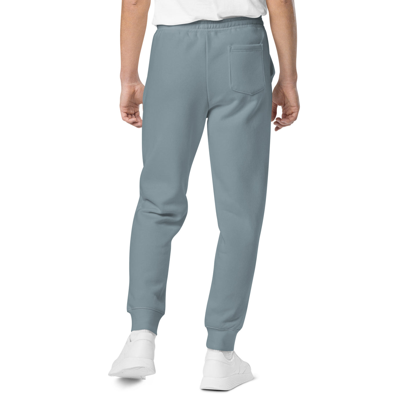 GS GRY/KIWI Emb Branded Un-Basic LUXE Unisex Pigment-Dyed Joggers