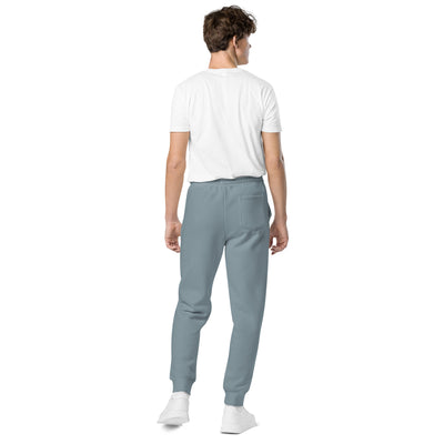 GS WHT Emb Branded Un-Basic LUXE Unisex Pigment-Dyed Joggers