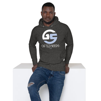 GS Branded  Un-Basic WHT/LTB Screened Unisex Hoodie