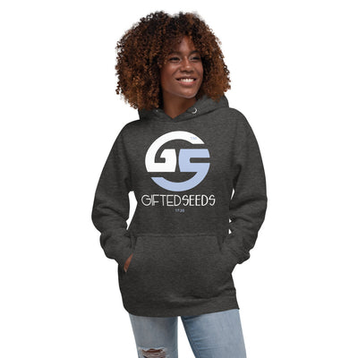 GS Branded  Un-Basic WHT/LTB Screened Unisex Hoodie