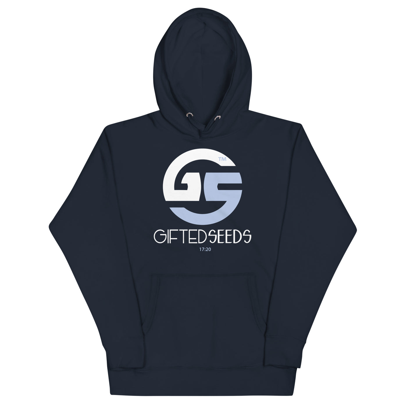 GS Branded  Un-Basic WHT/LTB Screened Unisex Hoodie