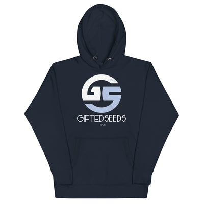 GS Branded  Un-Basic WHT/LTB Screened Unisex Hoodie