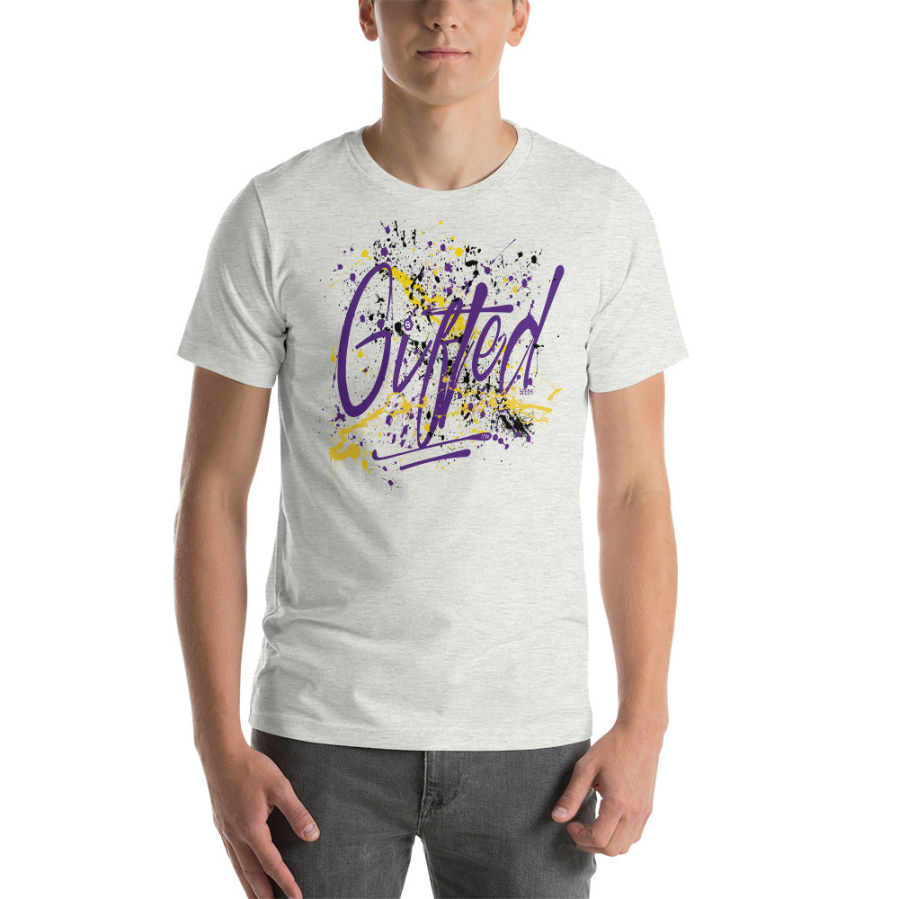 GIFTED PUR/GLD Short-Sleeve Unisex T-Shirt