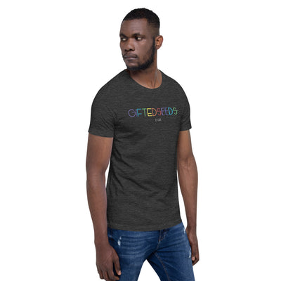 Gifted Seeds Rainbow Less is More Short Sleeve Unisex T-Shirt