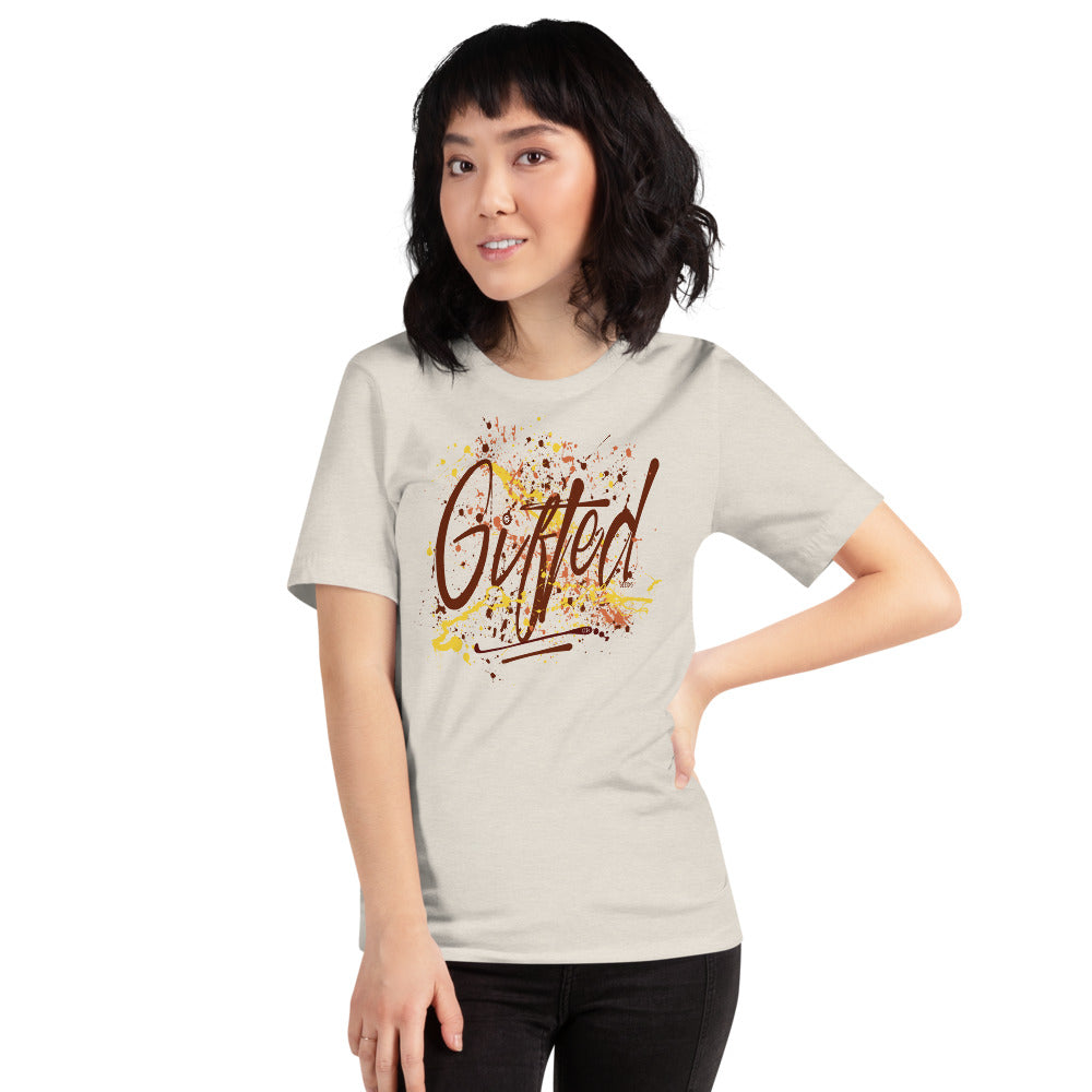 GIFTED BURG/YEL Short-Sleeve Unisex T-Shirt