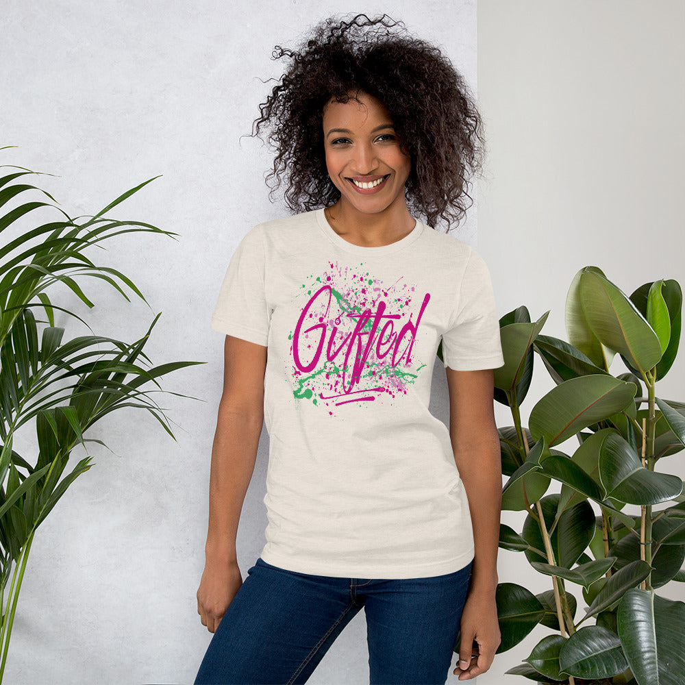 GIFTED PNK/GRN Short-Sleeve Unisex T-Shirt