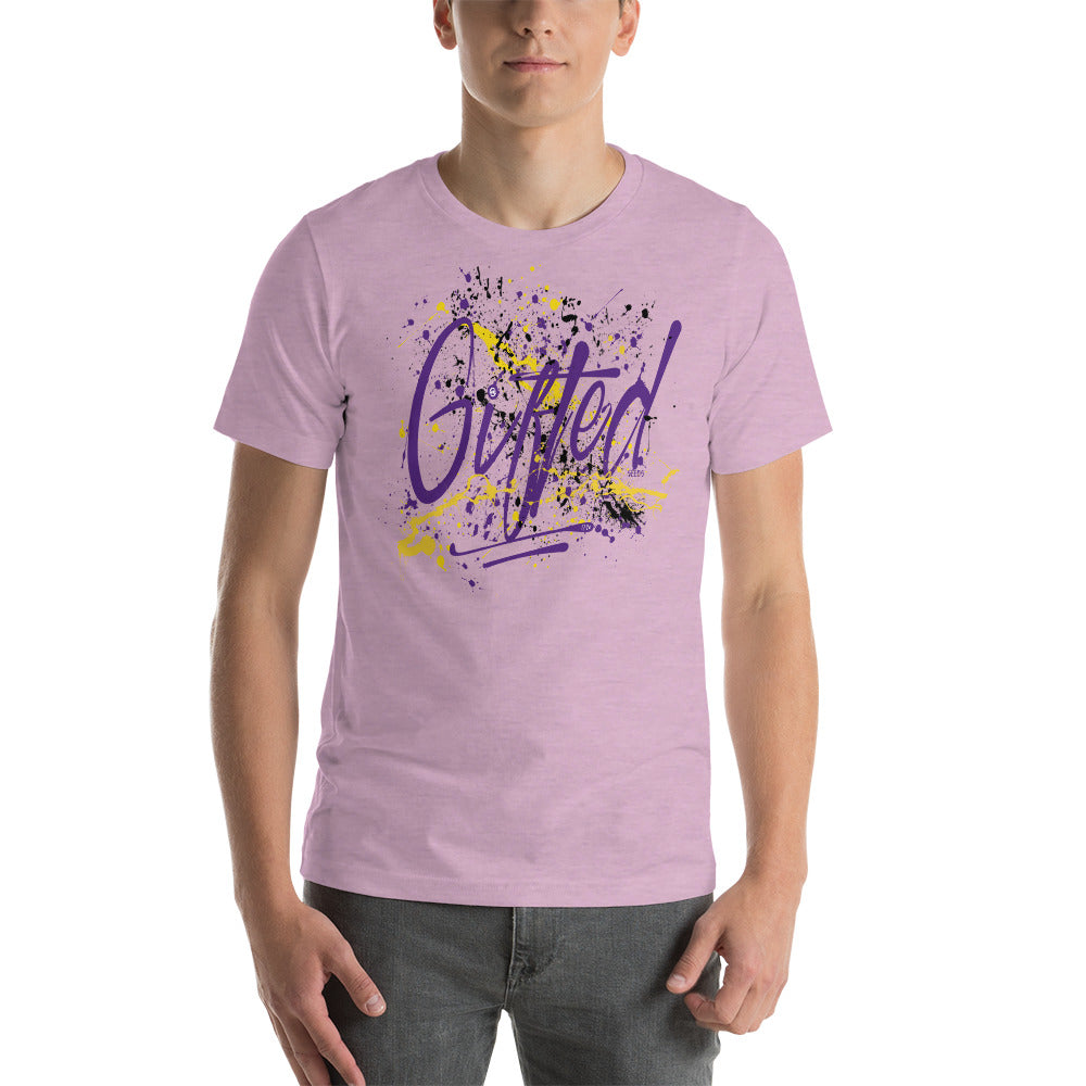 GIFTED PUR/GLD Short-Sleeve Unisex T-Shirt