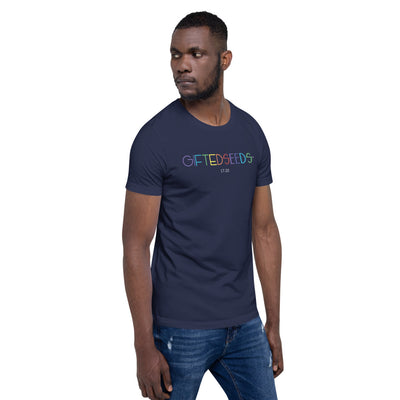 Gifted Seeds Rainbow Less is More Short Sleeve Unisex T-Shirt