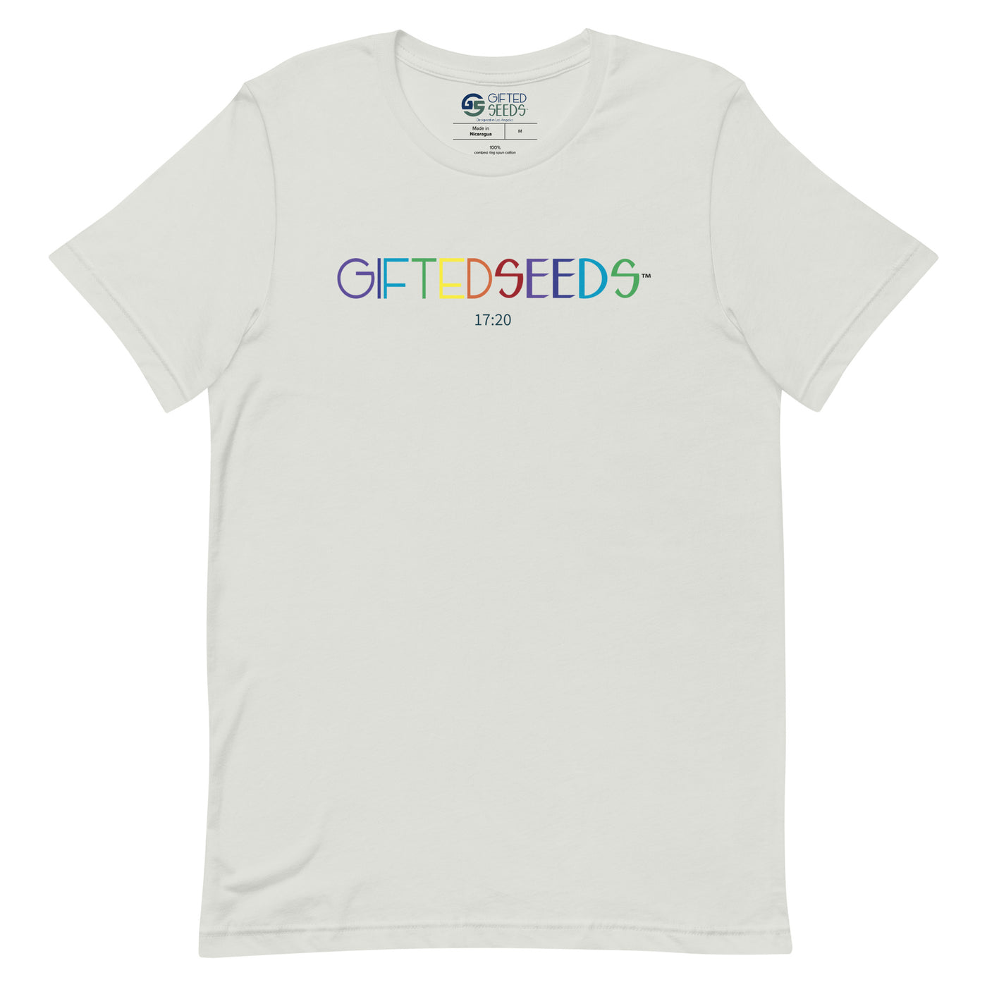 Gifted Seeds Rainbow Less is More Short Sleeve Unisex T-Shirt