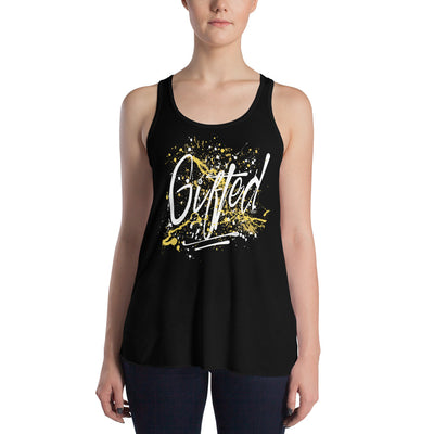 GIFTED WHT/YEL Women's Flowy Racerback Tank