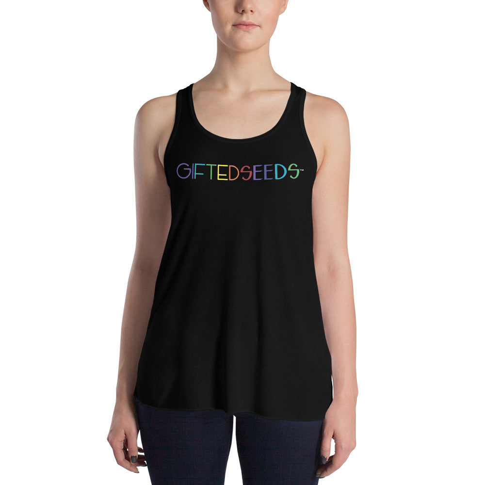 GIFTED SEEDS RNBW Less is More Women's Flowy Racerback Tank