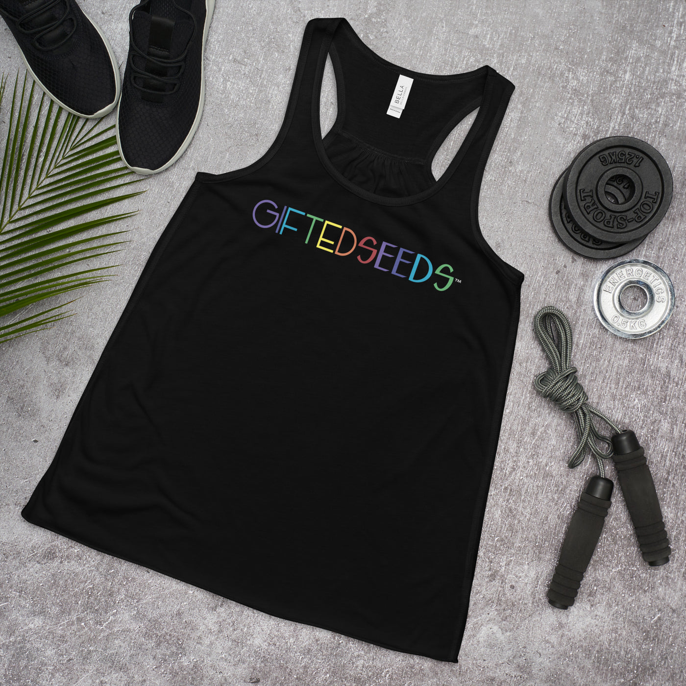 GIFTED SEEDS RNBW Less is More Women's Flowy Racerback Tank