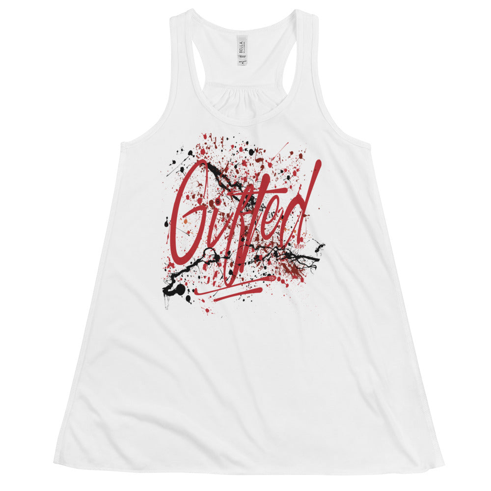 GIFTED RED/BLK Women's Flowy Racerback Tank