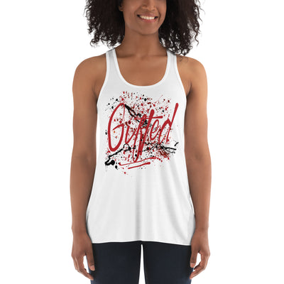 GIFTED RED/BLK Women's Flowy Racerback Tank