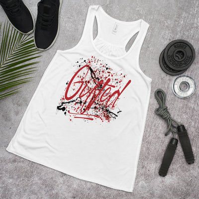 GIFTED RED/BLK Women's Flowy Racerback Tank