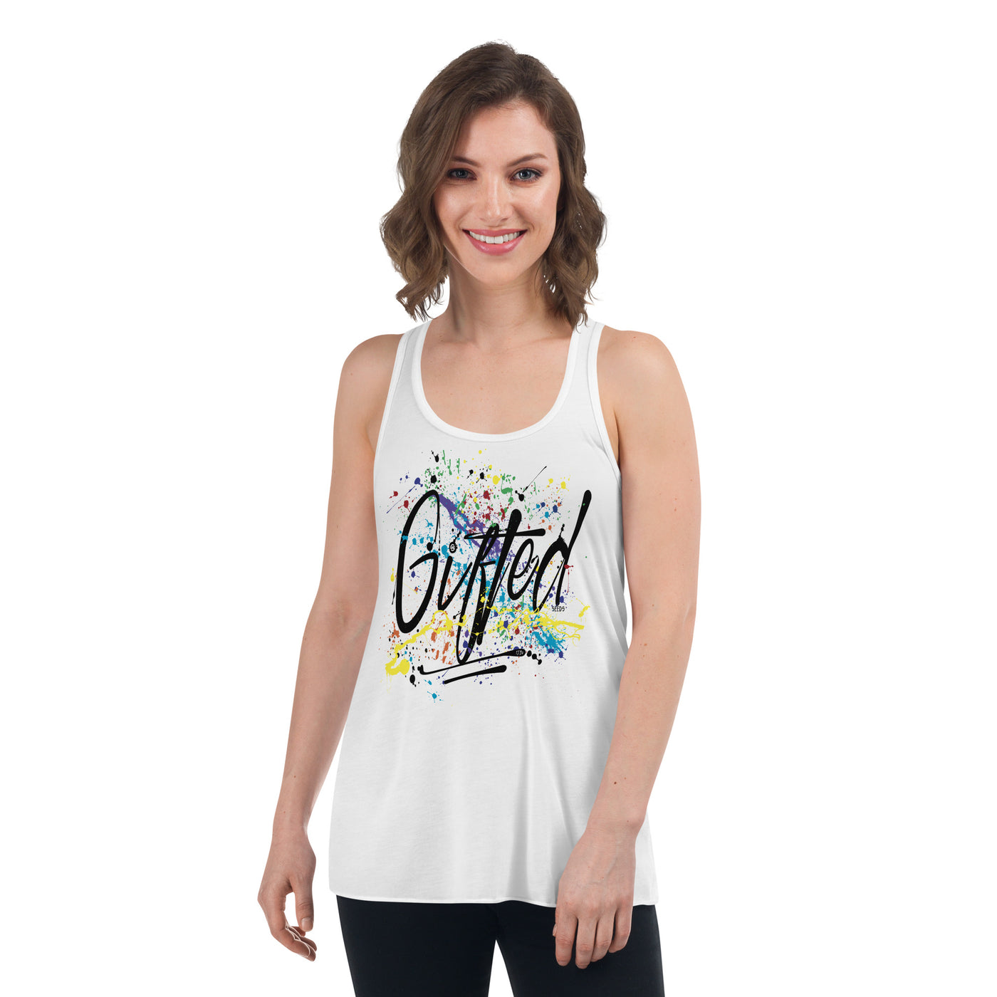 GIFTED RNBW Women's Flowy Racerback Tank