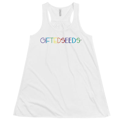 GIFTED SEEDS RNBW Less is More Women's Flowy Racerback Tank