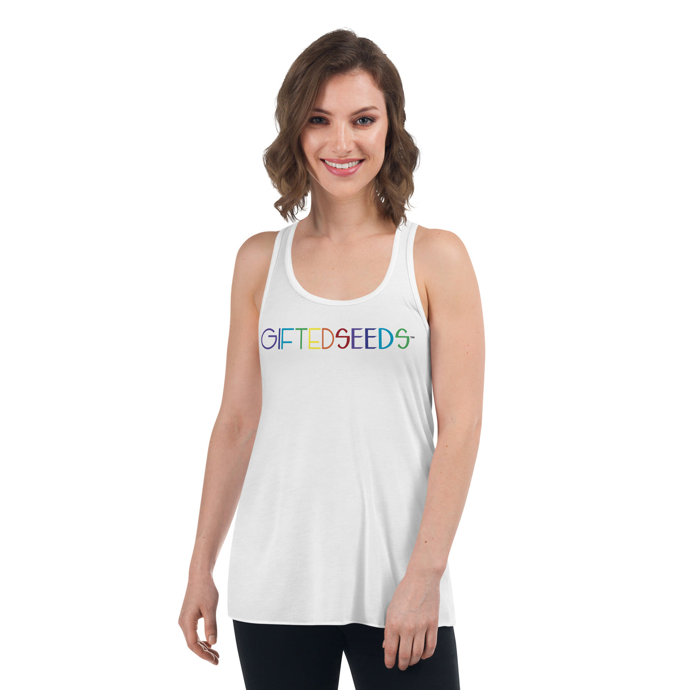 GIFTED SEEDS RNBW Less is More Women's Flowy Racerback Tank