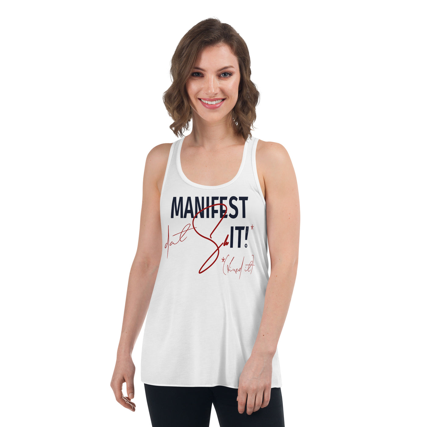 Manifest dat... Women's Flowy Racerback Tank