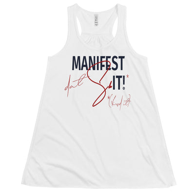 Manifest dat... Women's Flowy Racerback Tank