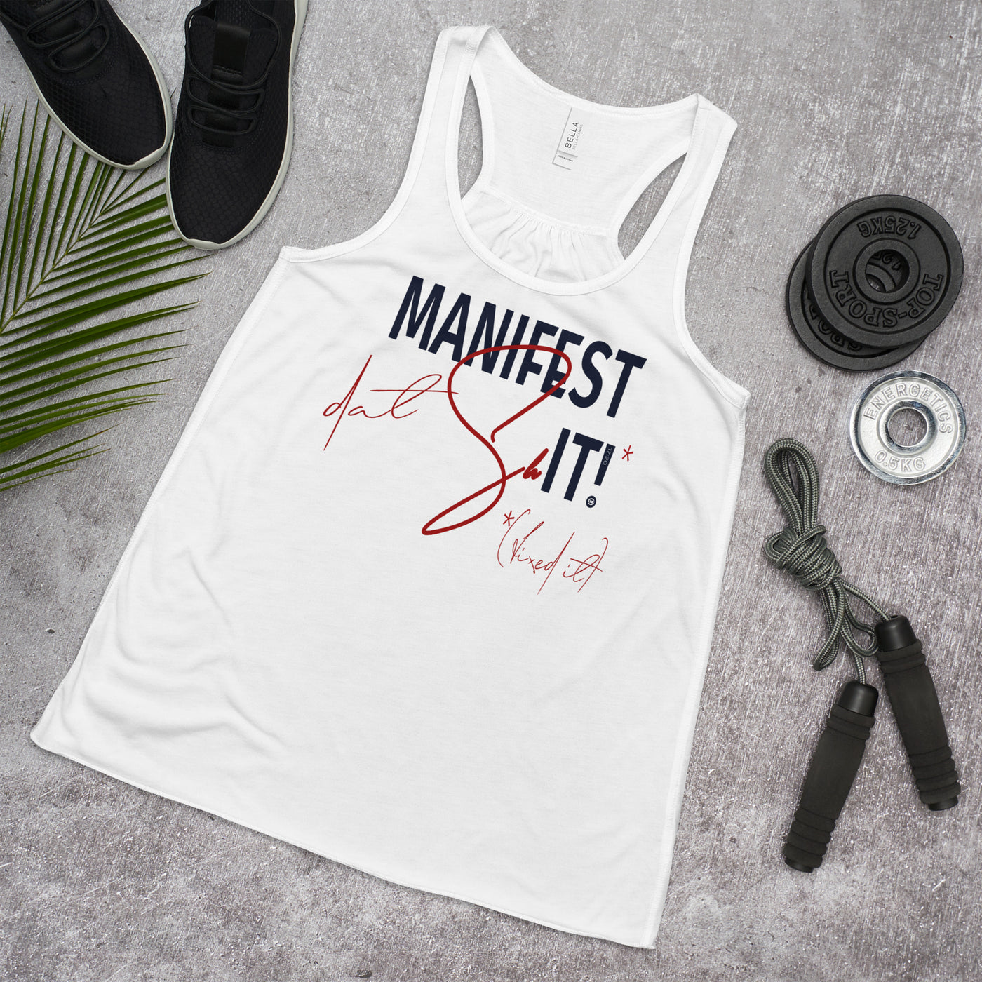 Manifest dat... Women's Flowy Racerback Tank