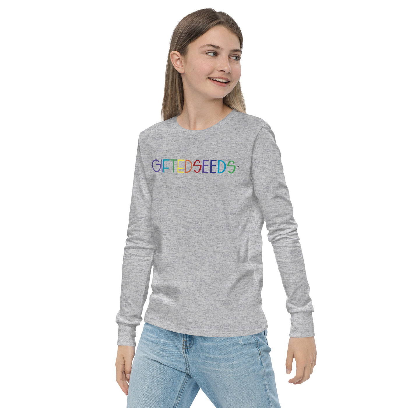 Gifted Seeds Less is More Rainbow Youth Long Sleeve T-Shirt