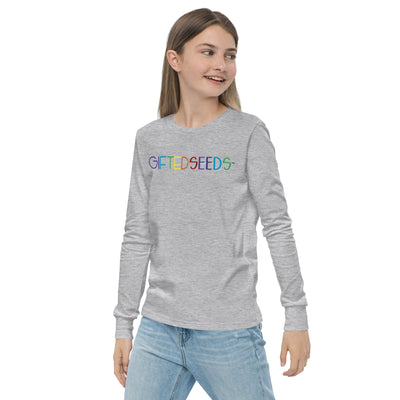 Gifted Seeds Less is More Rainbow Youth Long Sleeve T-Shirt