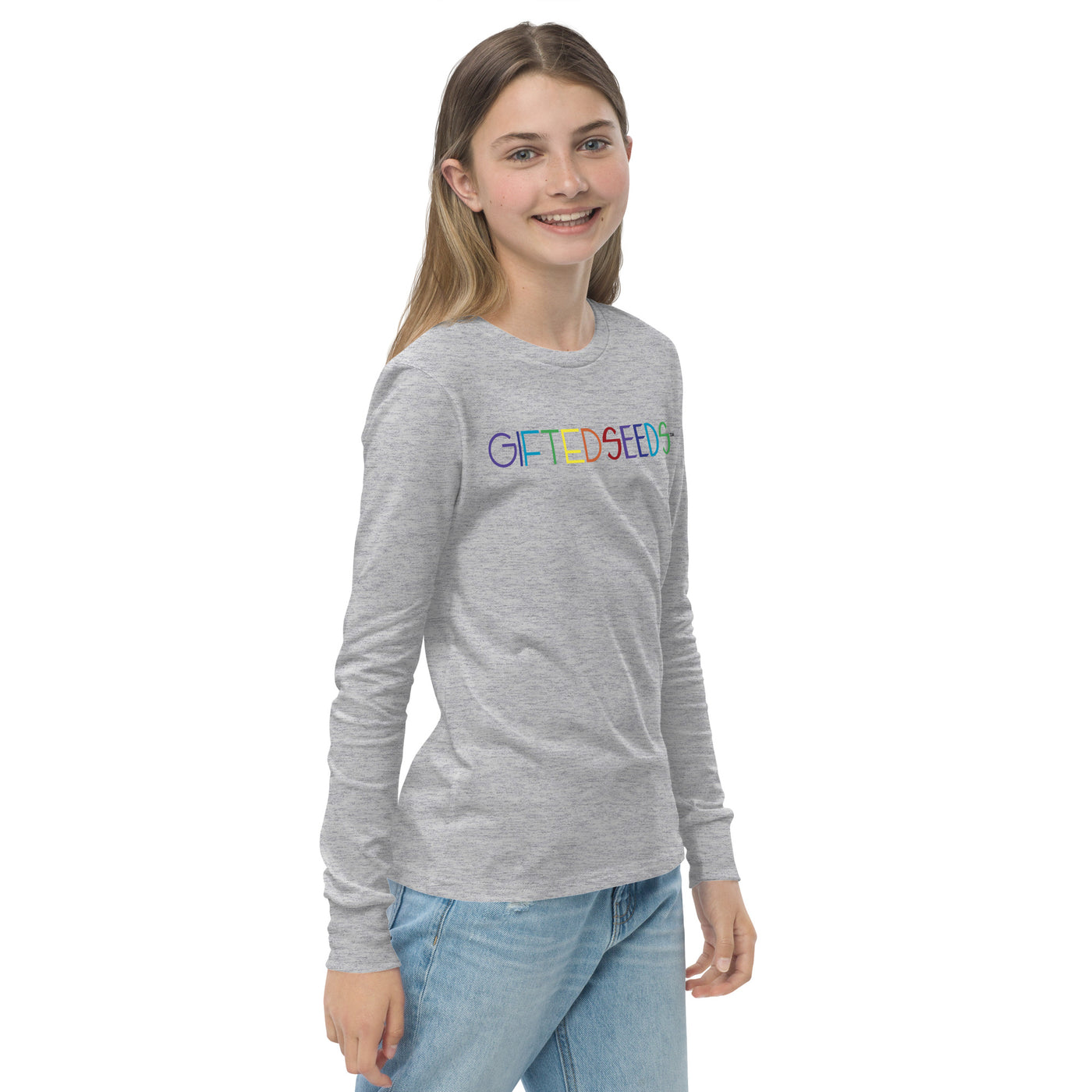 Gifted Seeds Less is More Rainbow Youth Long Sleeve T-Shirt