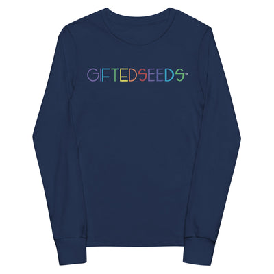 Gifted Seeds Less is More Rainbow Youth Long Sleeve T-Shirt