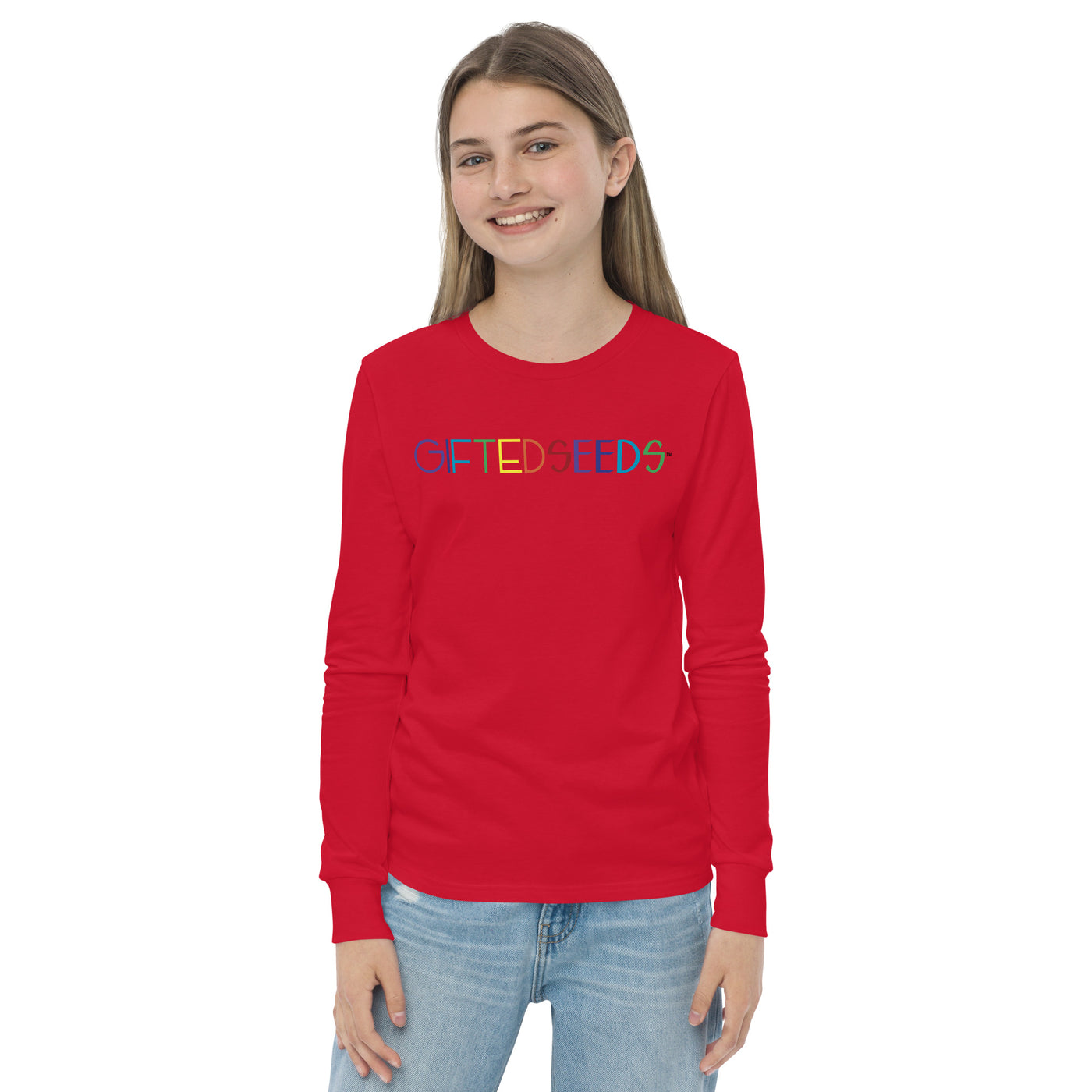 Gifted Seeds Less is More Rainbow Youth Long Sleeve T-Shirt