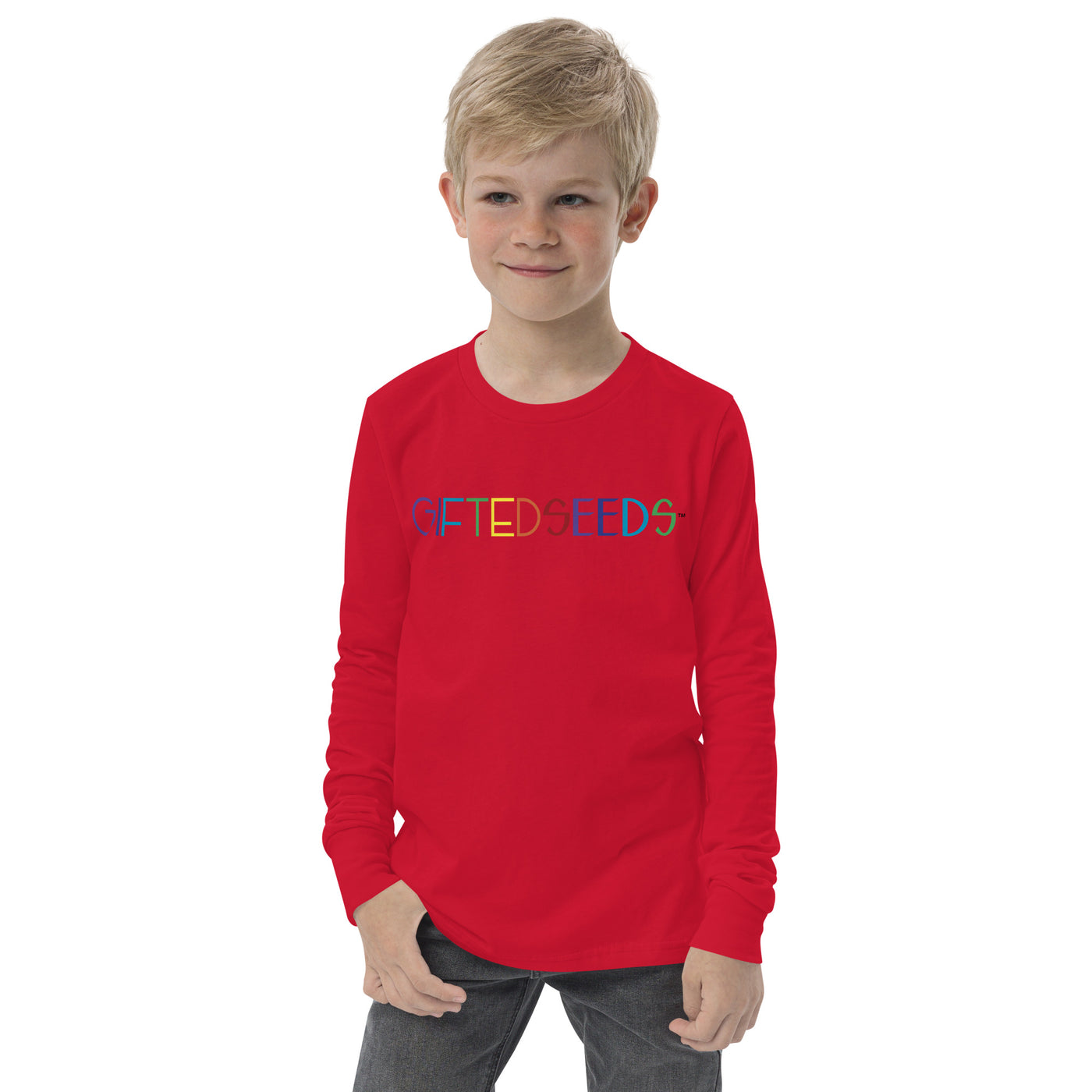 Gifted Seeds Less is More Rainbow Youth Long Sleeve T-Shirt