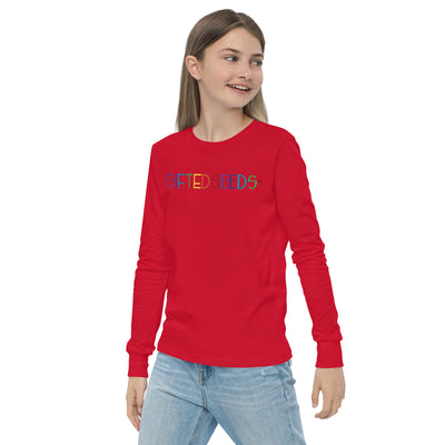 Gifted Seeds Less is More Rainbow Youth Long Sleeve T-Shirt