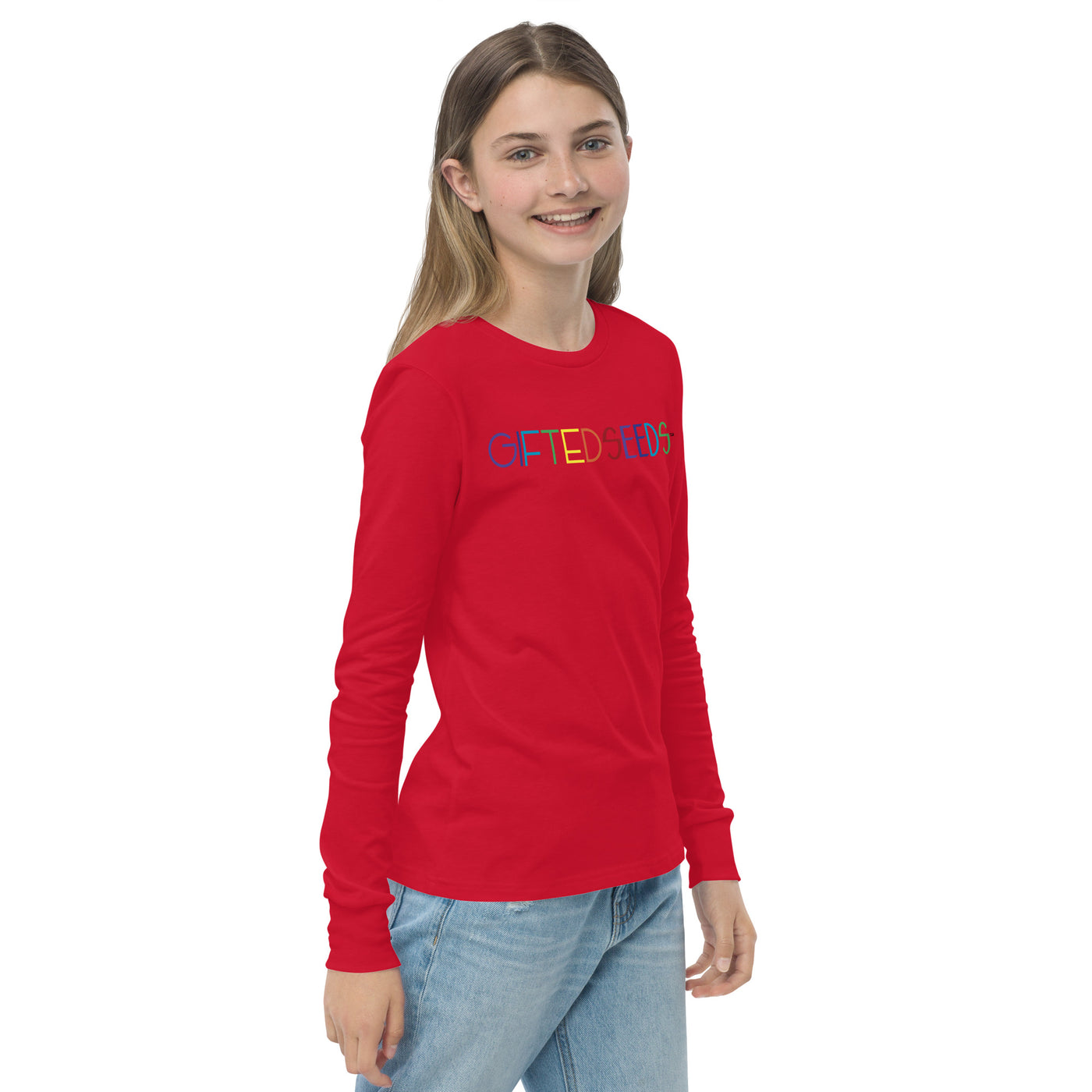 Gifted Seeds Less is More Rainbow Youth Long Sleeve T-Shirt