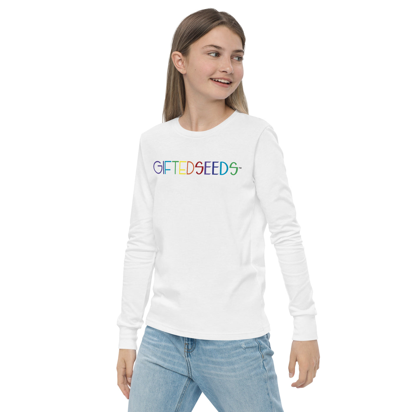 Gifted Seeds Less is More Rainbow Youth Long Sleeve T-Shirt