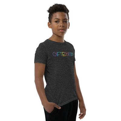 GIFTED SEEDS Less is More Rainbow Youth Short Sleeve T-Shirt