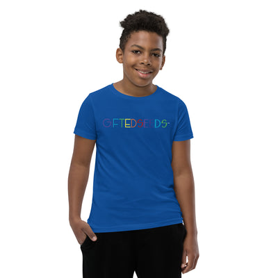 GIFTED SEEDS Less is More Rainbow Youth Short Sleeve T-Shirt